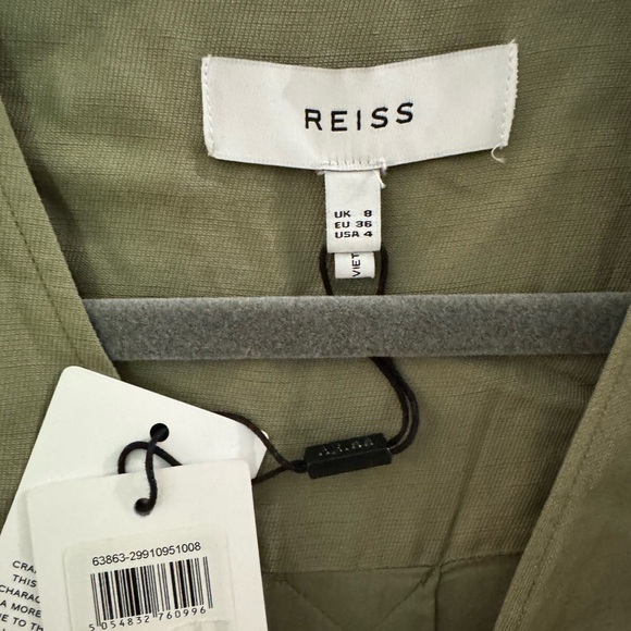 NWT REISS Emma Linen blend midi dress - Picture 9 of 9